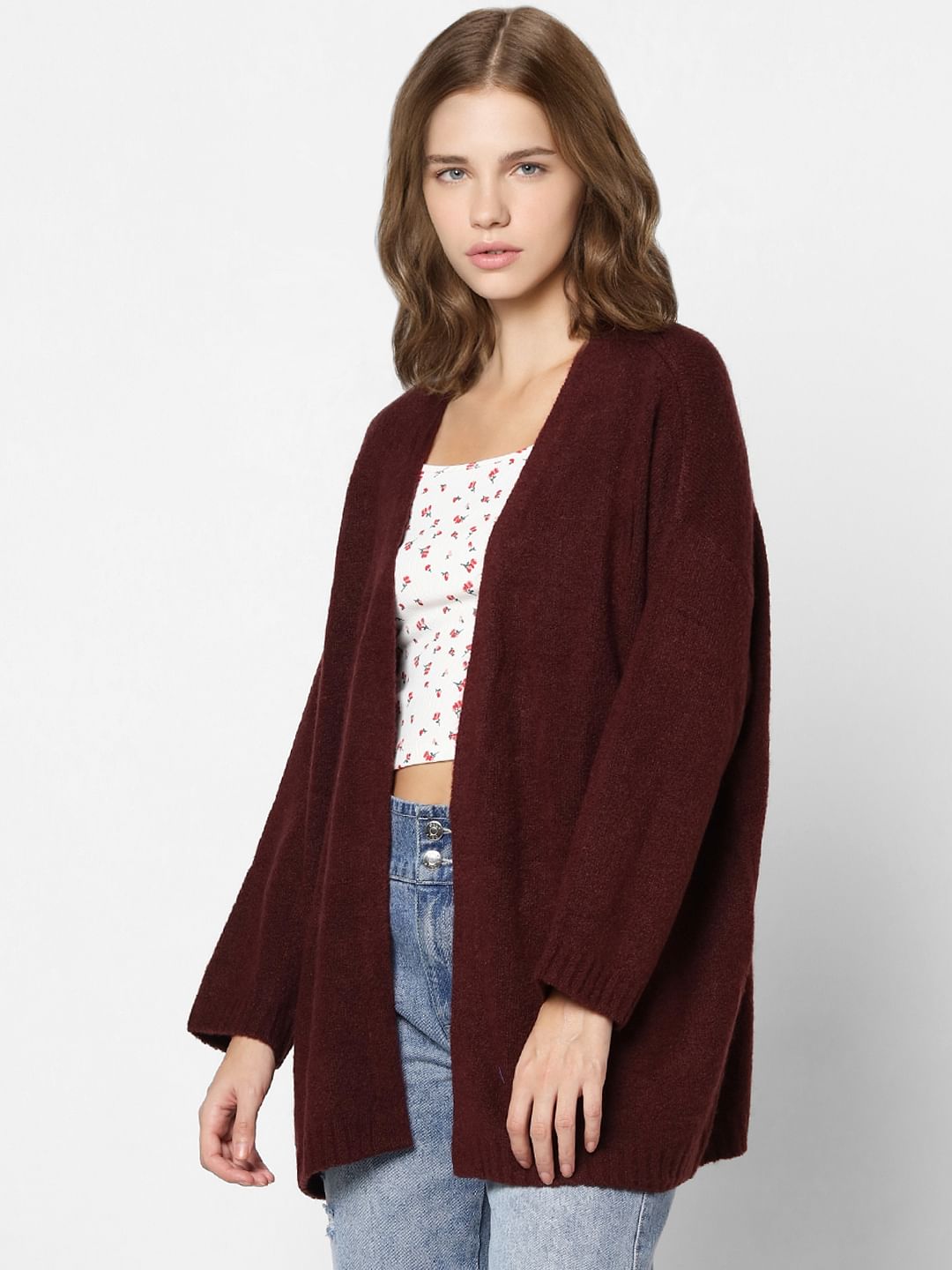 Cardigan maroon sale