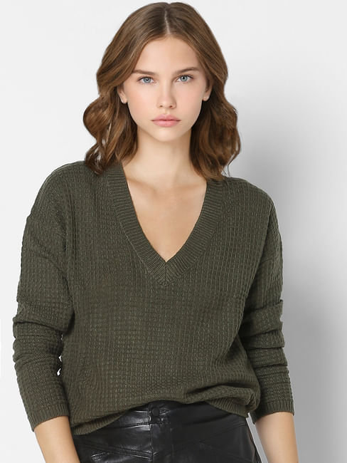 Green Knitted Sweater 