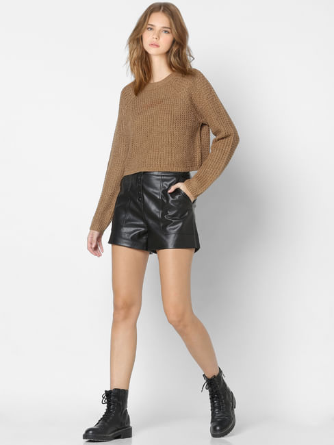 Brown Knit Sweater 