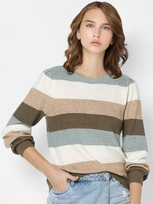 Multi-coloured Striped Pullover