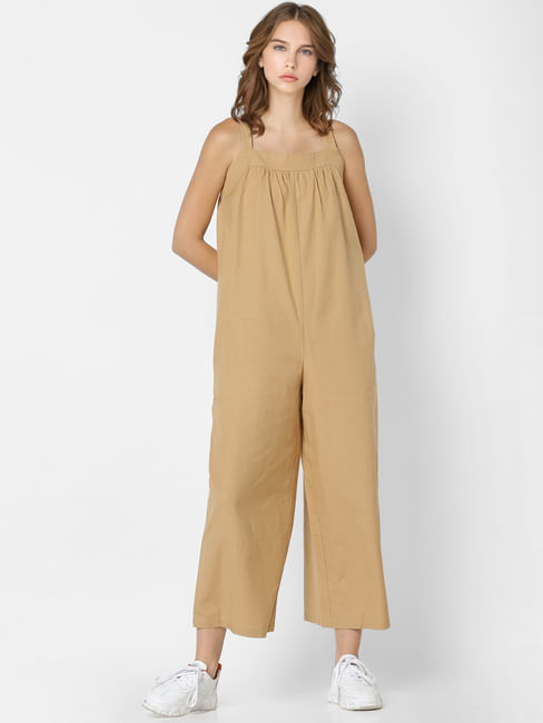 Beige Relaxed Jumpsuit