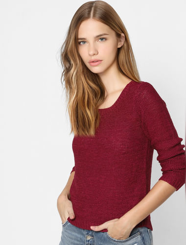Red Knit Pullover