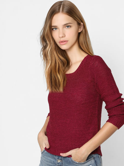 Red Knit Pullover