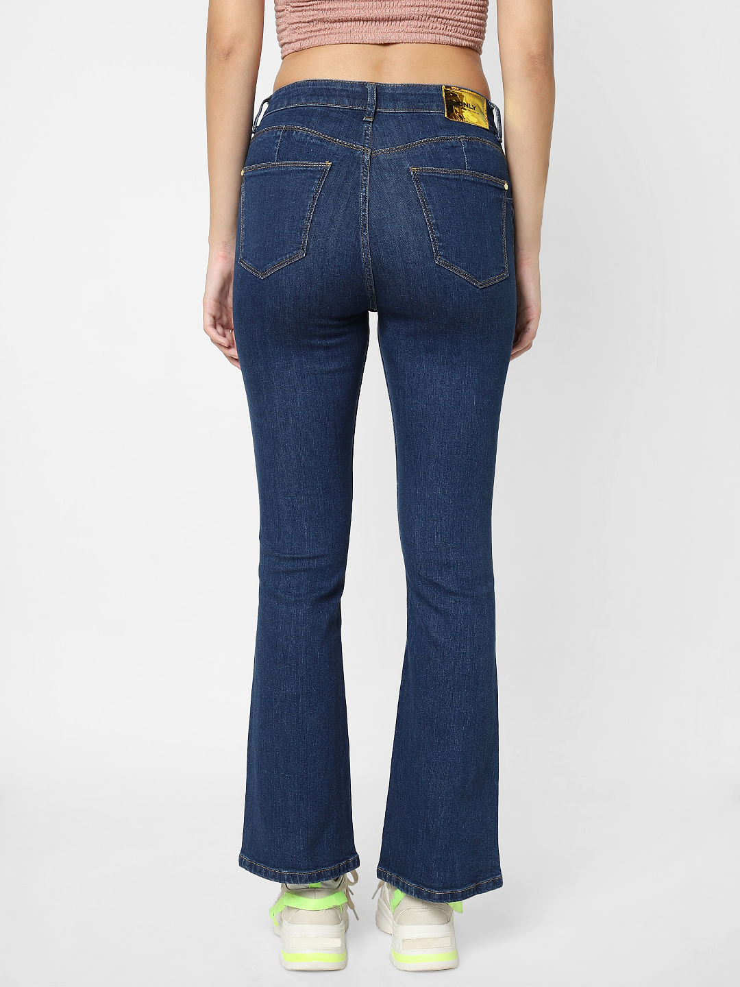 Buy Blue High Rise Flared Jeans For Women Online - ONLY