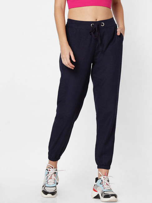 Blue Mid Rise Joggers