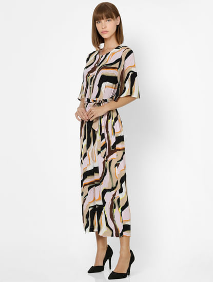 Multi-Coloured Abstract Print Jumpsuit