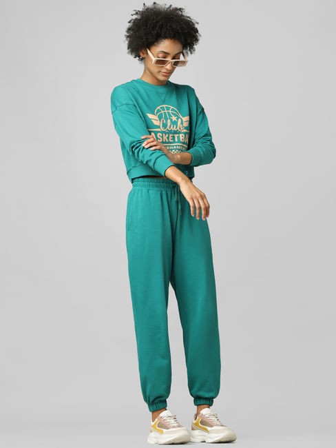 Green High-Rise Co-ord Joggers