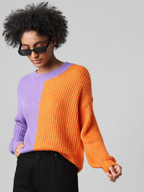 Lilac Colourblocked Pullover