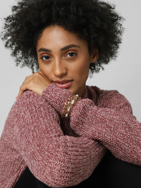 Brown Ribbed Pullover