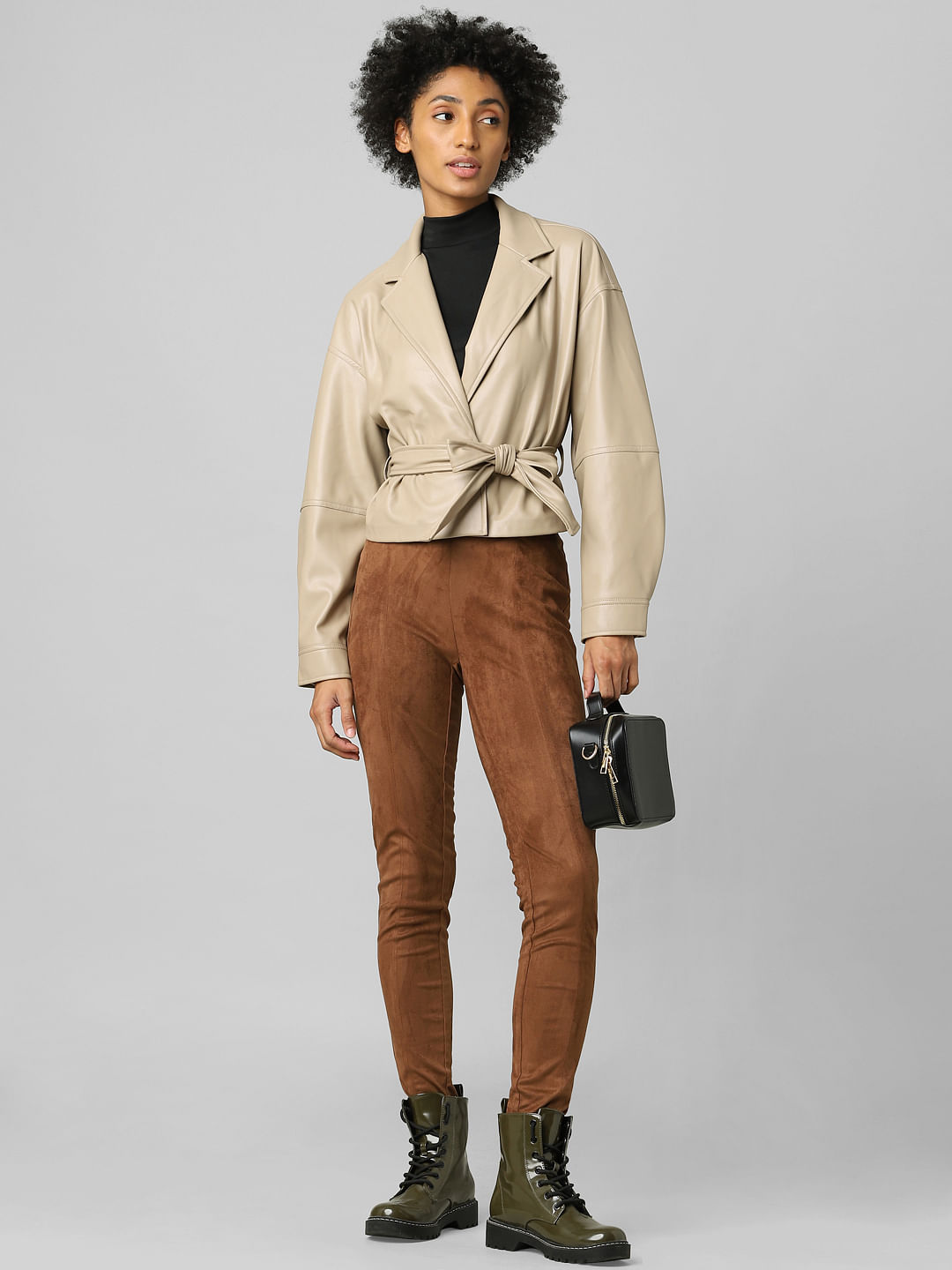 HOUSE OF CB Amara LaceUp Faux Suede Trousers  Nordstrom