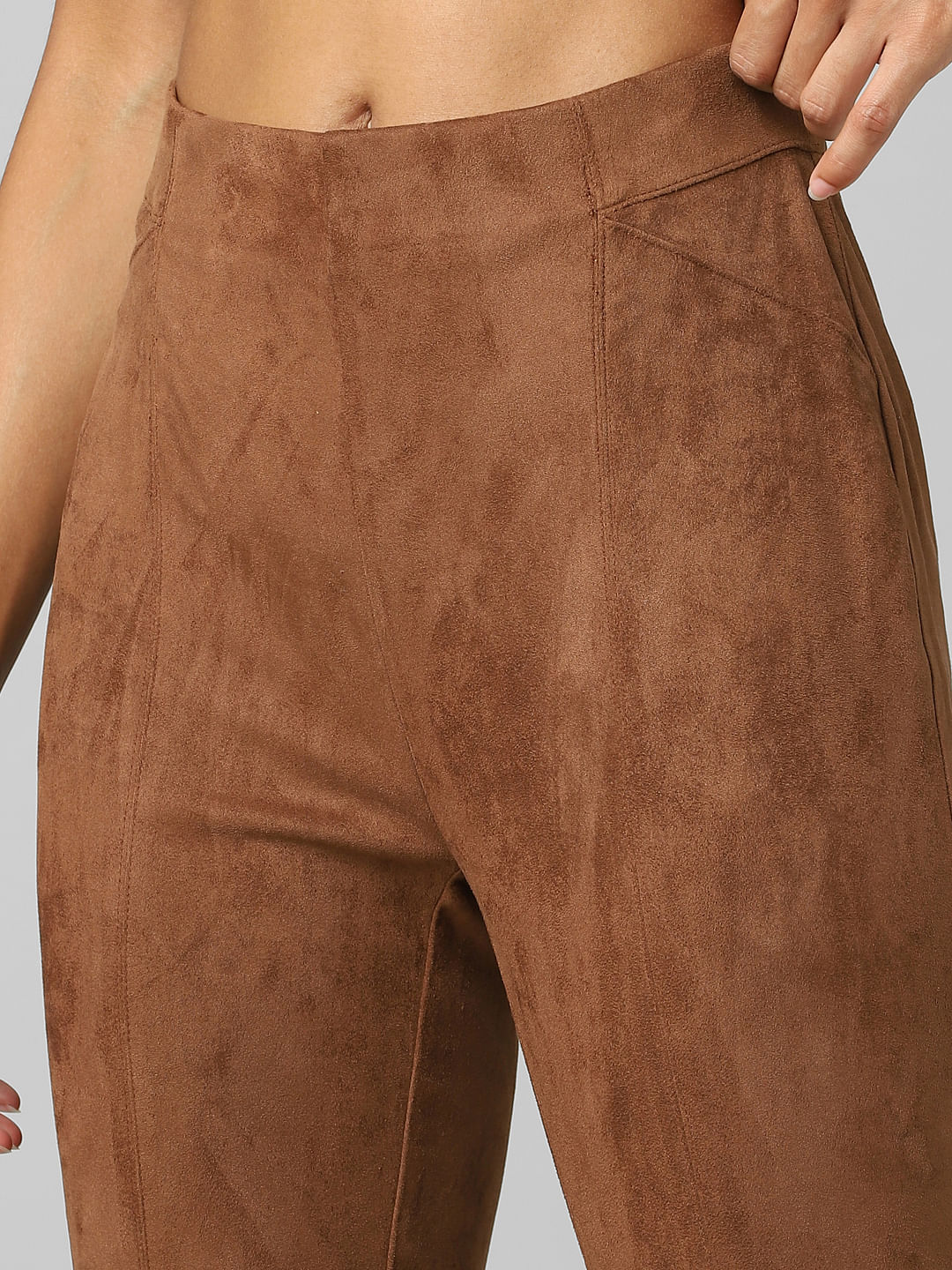 Rust Faux Suede Trousers – Goose Island