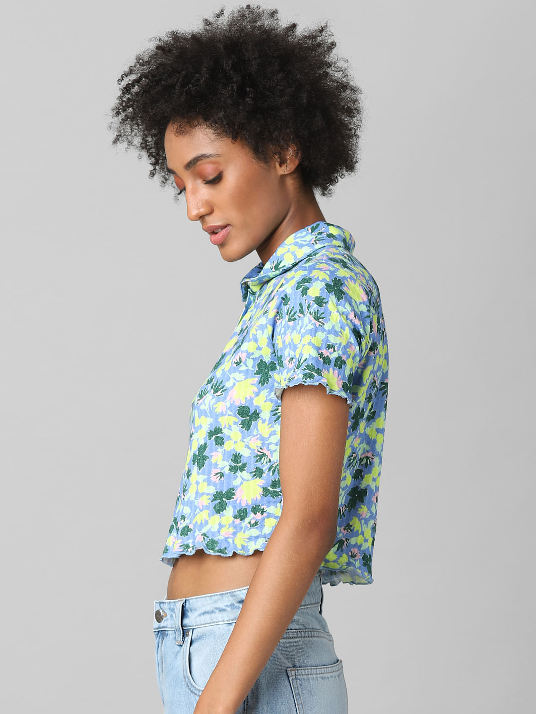 Polo crop hotsell top floral