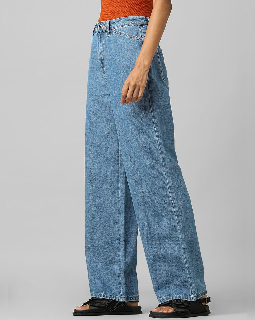 Buy Blue High Rise Super Wide-Leg Jeans For Women Online - ONLY