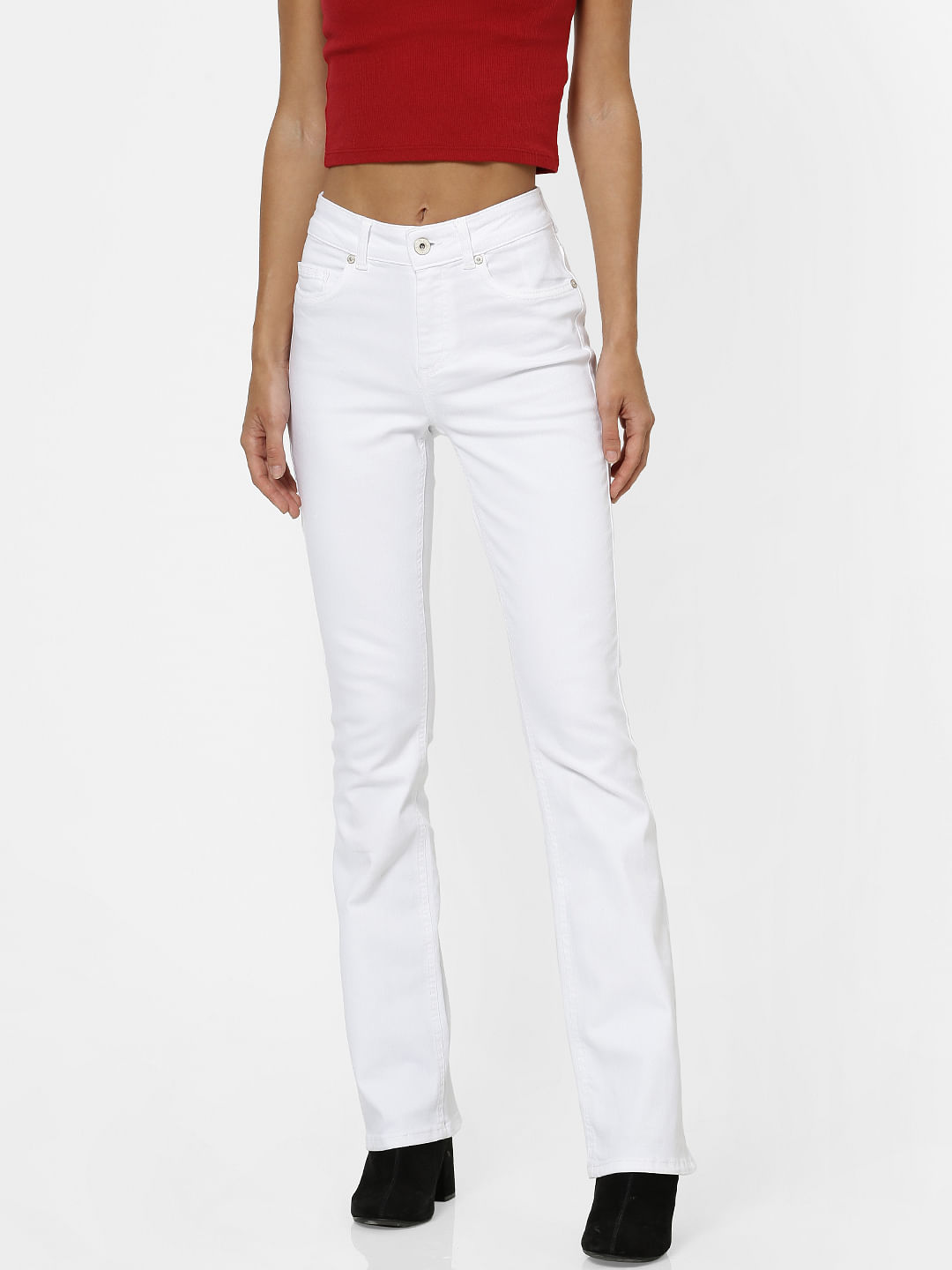 Buy PODGE Mens Slim Fit White Jeans Online at Best Prices in India   JioMart