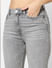 Grey High Rise Straight Jeans