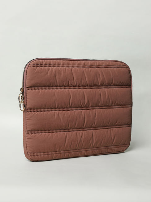 Brown Quilted Laptop Case - 14inch