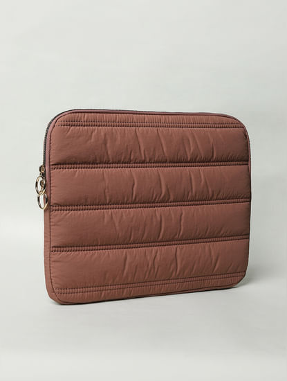 Brown Quilted Laptop Case - 14inch