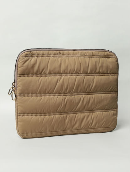 Beige Quilted Laptop Case - 14inch