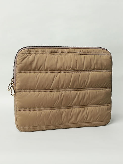 Beige Quilted Laptop Case - 14inch