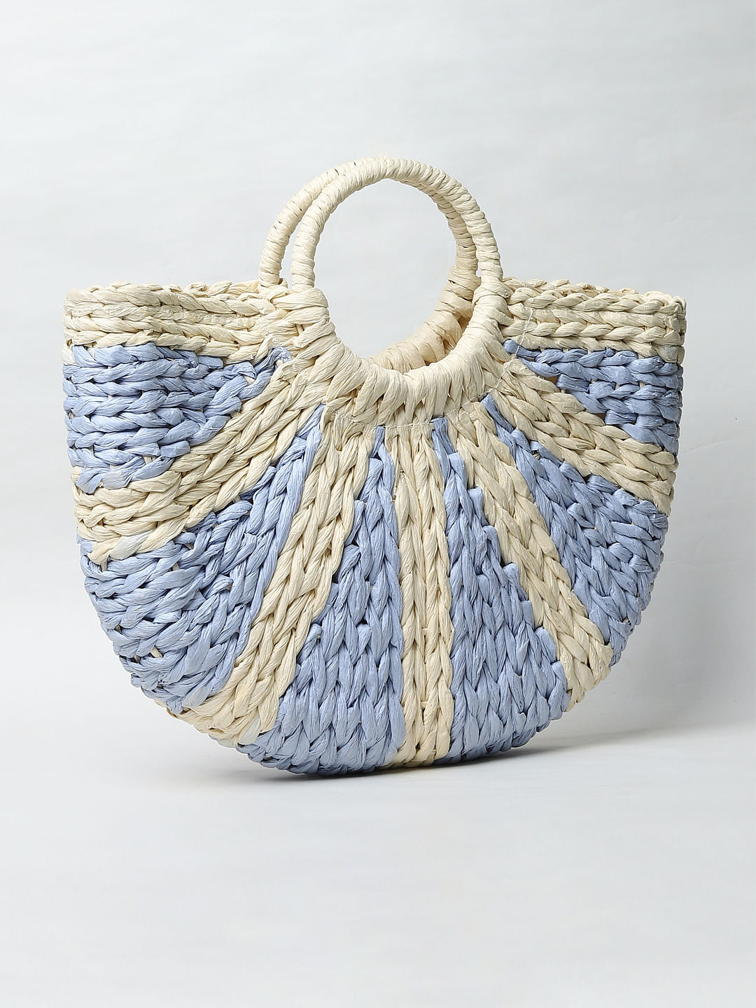 Blue Straw Bag