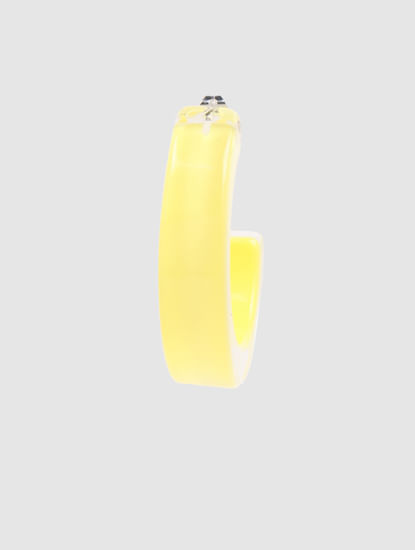 Yellow Open Hoop Earrings