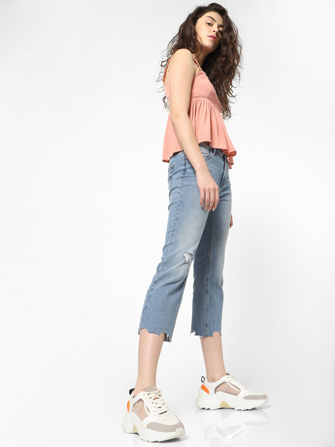 cropped fit jeans