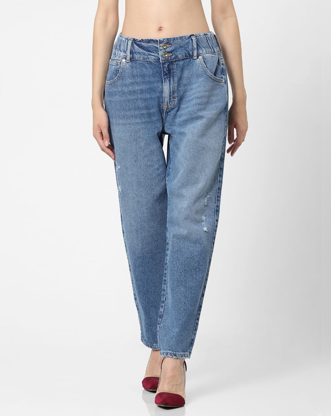 New women's high waist carrot pants were thin jeans pants women