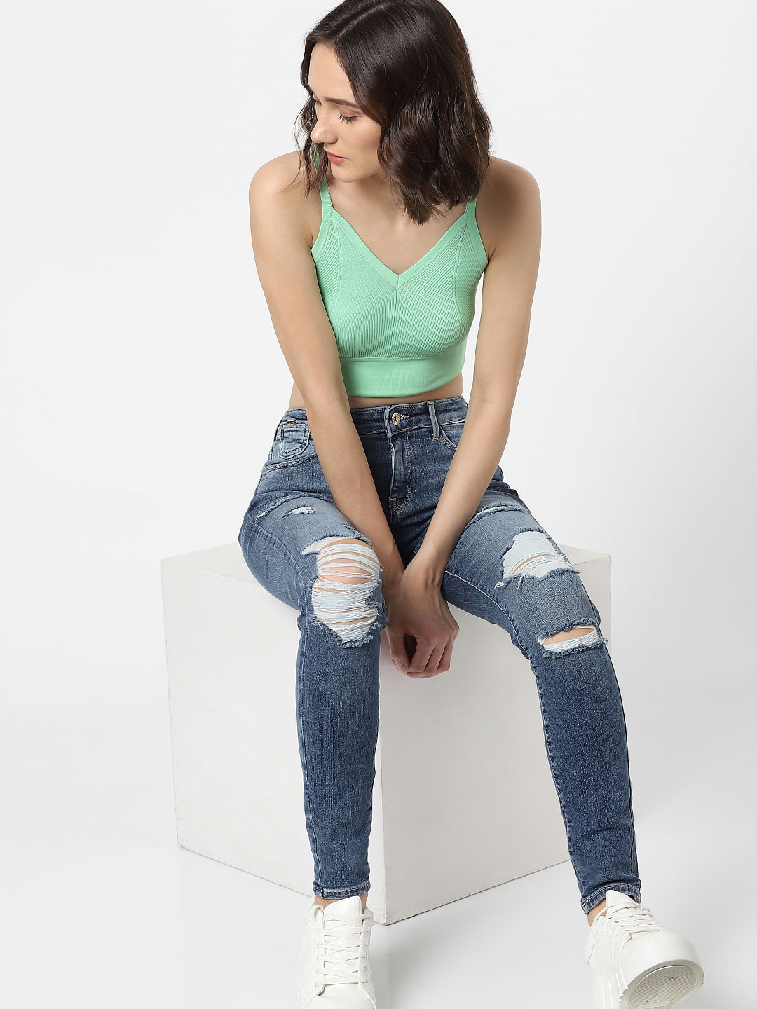 Buy GINI & JONY Girls Slim Fit Ripped Jeans | Shoppers Stop