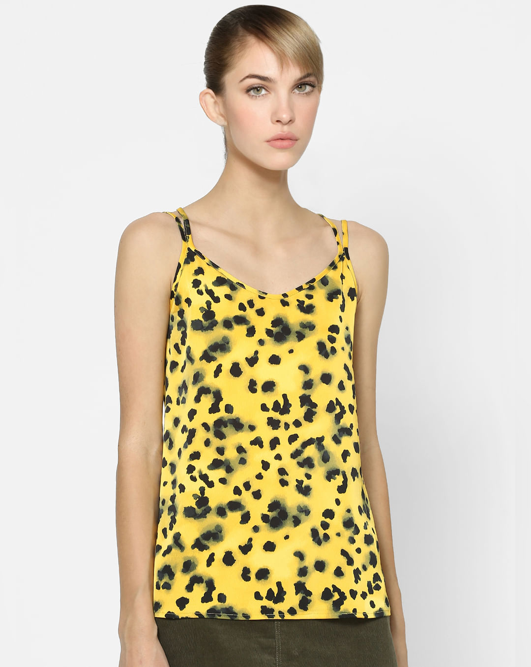 hale Engager aflevere Buy Yellow Leopard Print Top | ONLY | 264996401