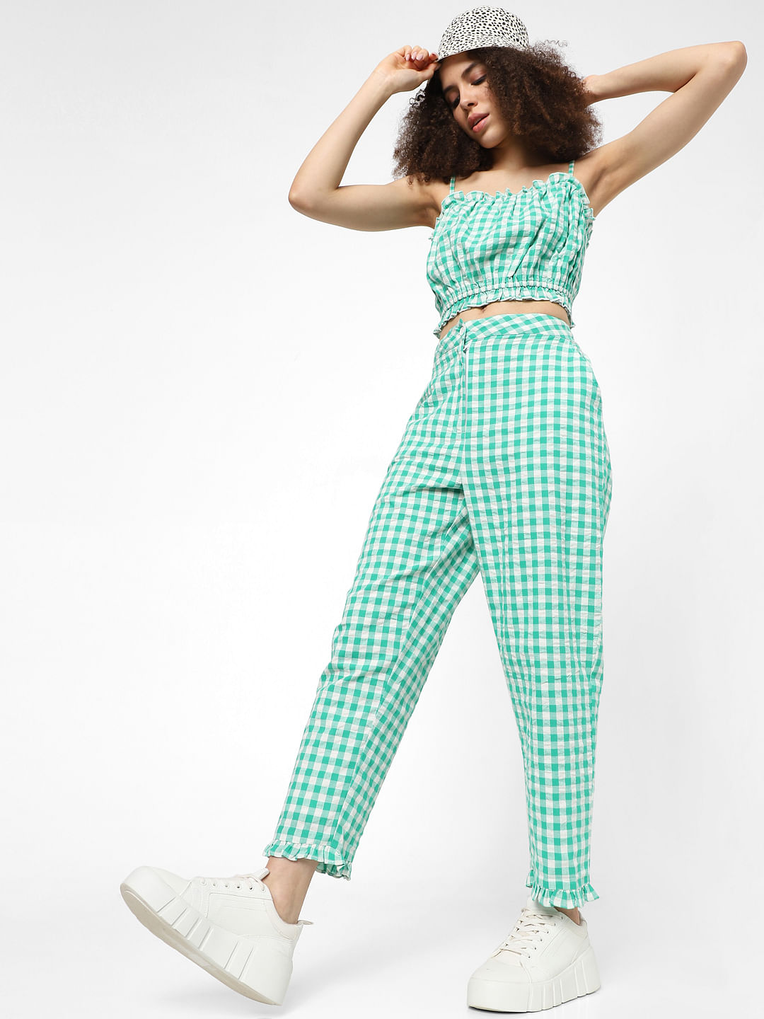 Multicolour Check Wide Leg Trouser | WHISTLES |