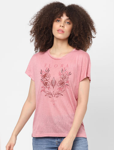 Pink Embellished T-shirt