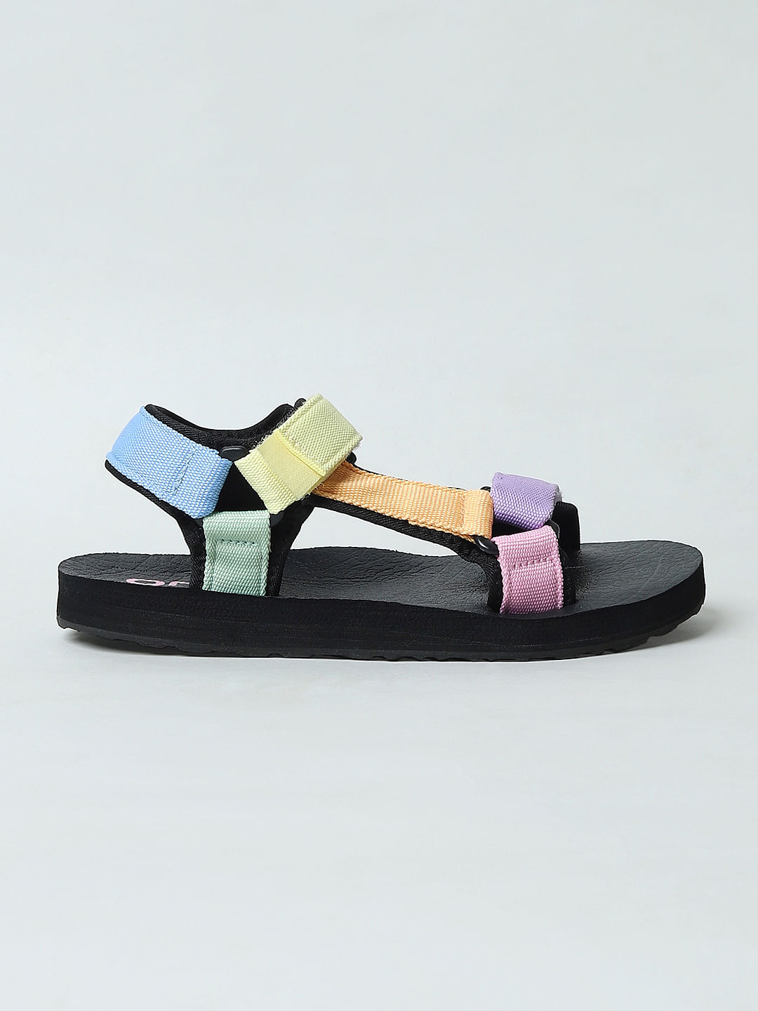 Black velcro online sandals