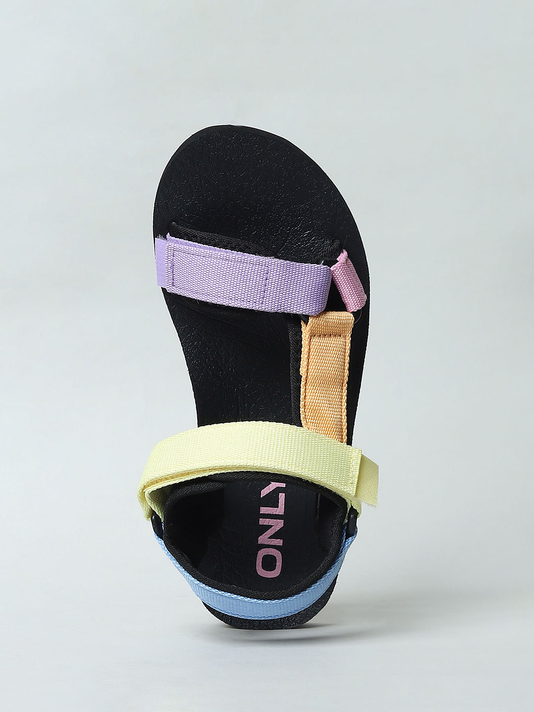 Black Velcro Strap Sandals