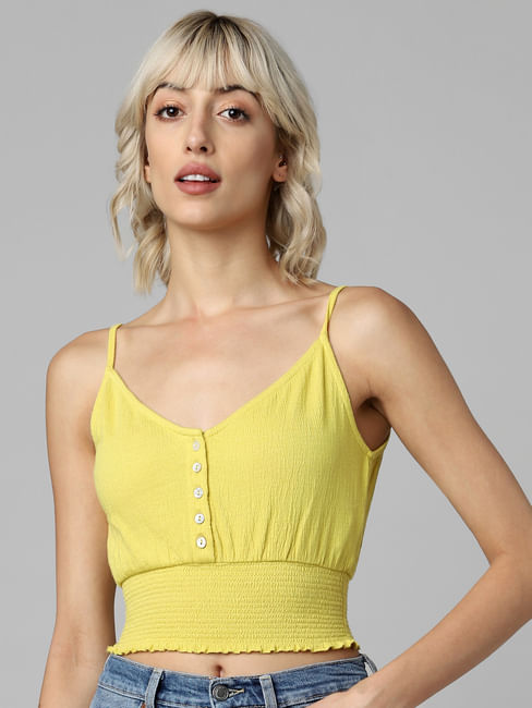 Yellow Cropped Top