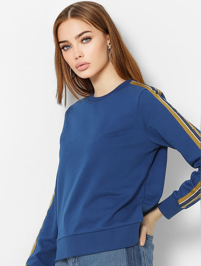 Blue Tape Detail Sweatshirt