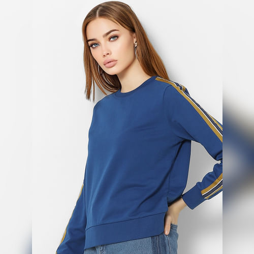Blue Tape Detail Sweatshirt