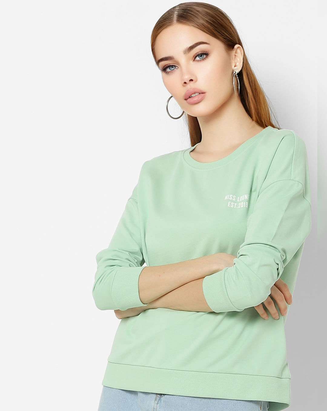 Buy Light Green Sweatshirt | ONLY | 219413402