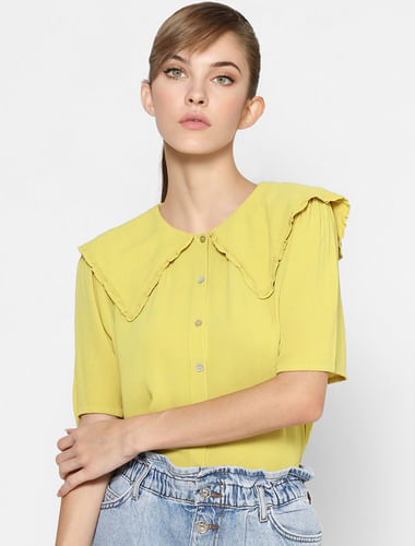 Yellow Oversized Collar Shirt