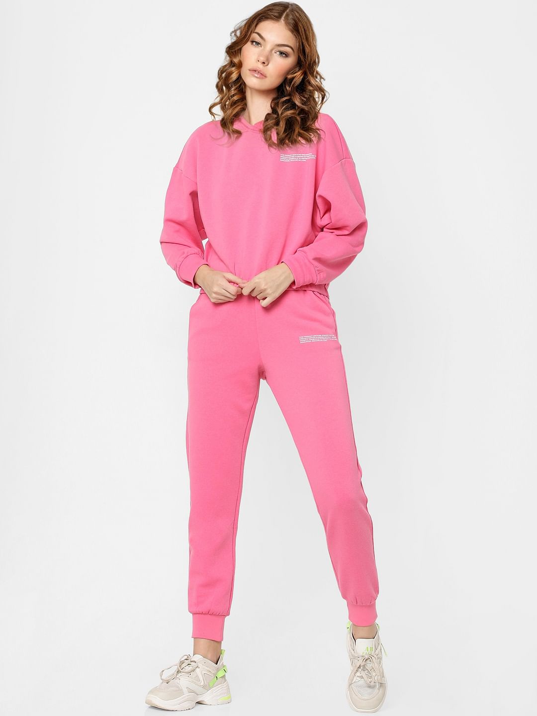 womens pink jogging suit