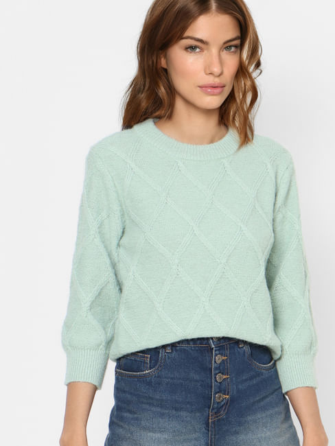 Mint Green Knit Pullover 