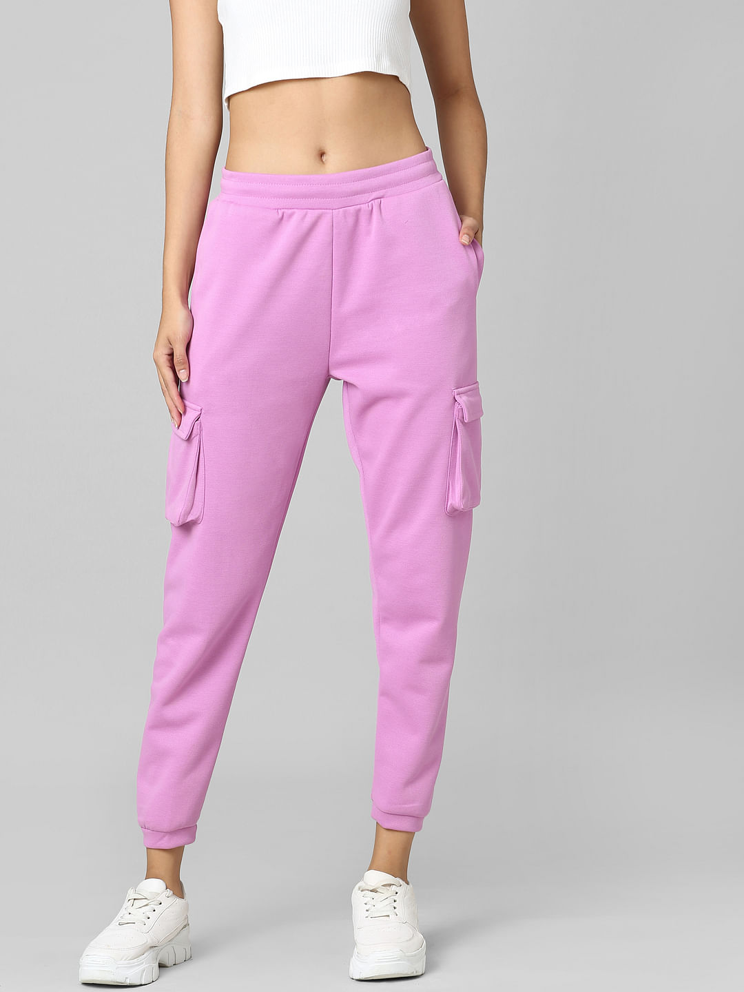 Pink hotsell cargo joggers