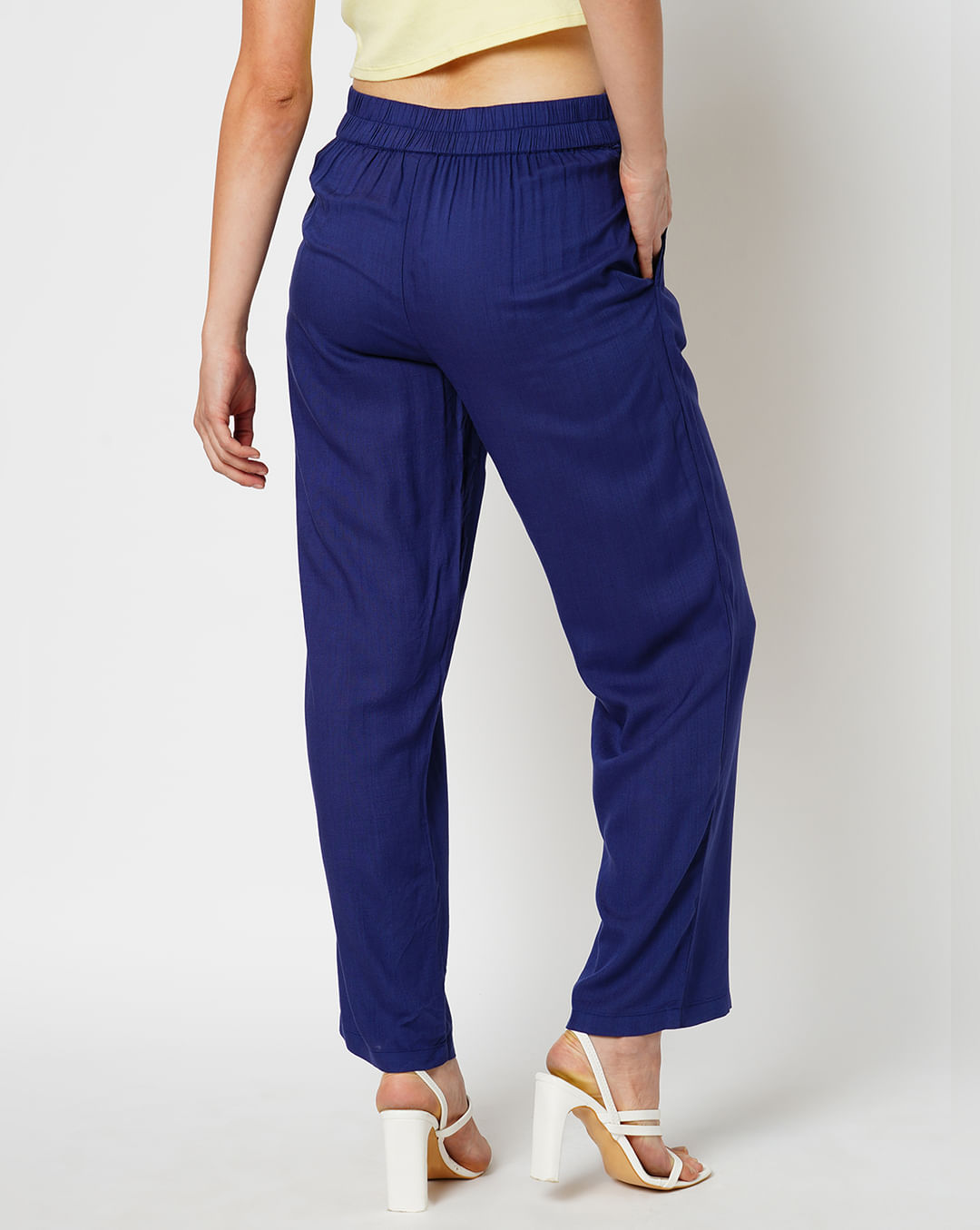 JDY by ONLY Blue Flat Front Wide Leg Pants