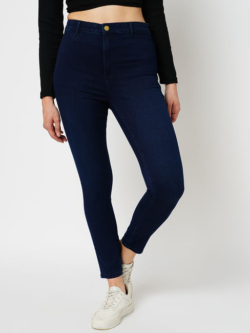 JDY by ONLY Dark Blue High Rise Skinny Jeans