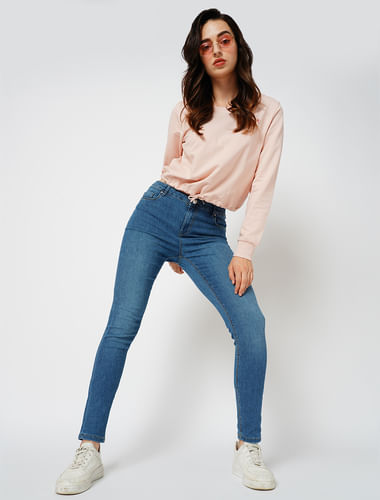 JDY by ONLY Light Blue Mid Rise Skinny Jeans