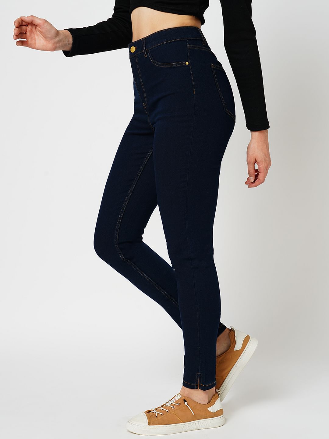 JDY by ONLY Dark Blue High Rise Skinny Fit Jeggings