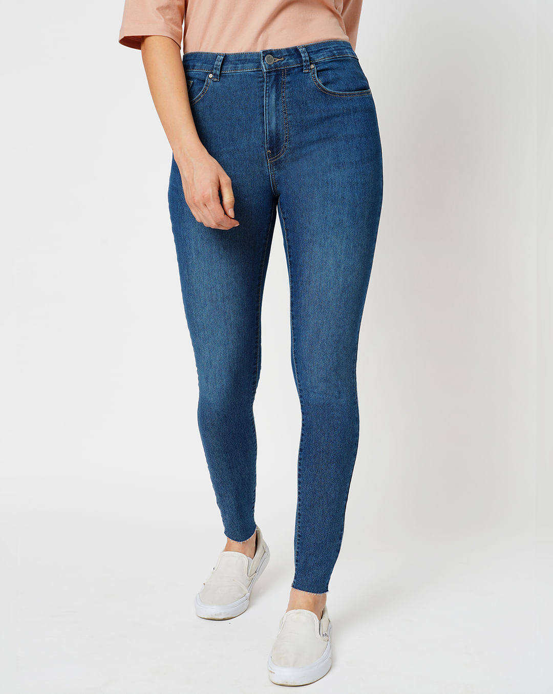 JDY by ONLY Blue High Rise Super Skinny Jeans