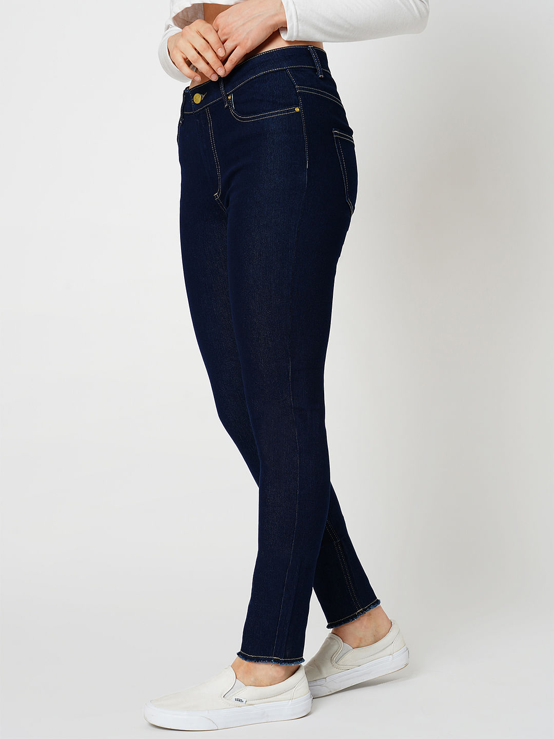 HM Slim Fit Jeans Womens 31 Straight Leg Black Stretch Denim Pant 32x30  RN101255 | eBay