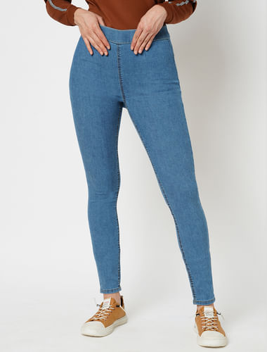 JDY by ONLY Light Blue High Rise Super Skinny Jeggings