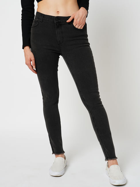 JDY by ONLY Black Mid Rise Skinny Fit Jeans