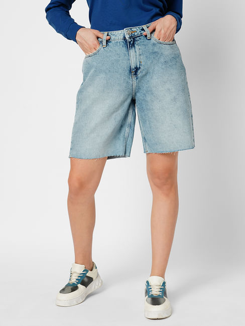 JDY by ONLY Light Blue Washed Denim Shorts